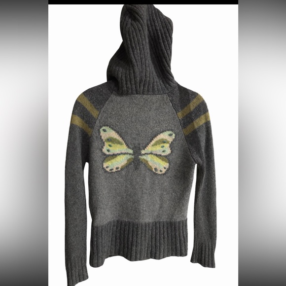 Free People Sweaters - Free People Charcoal Sweater with Butterfly Design